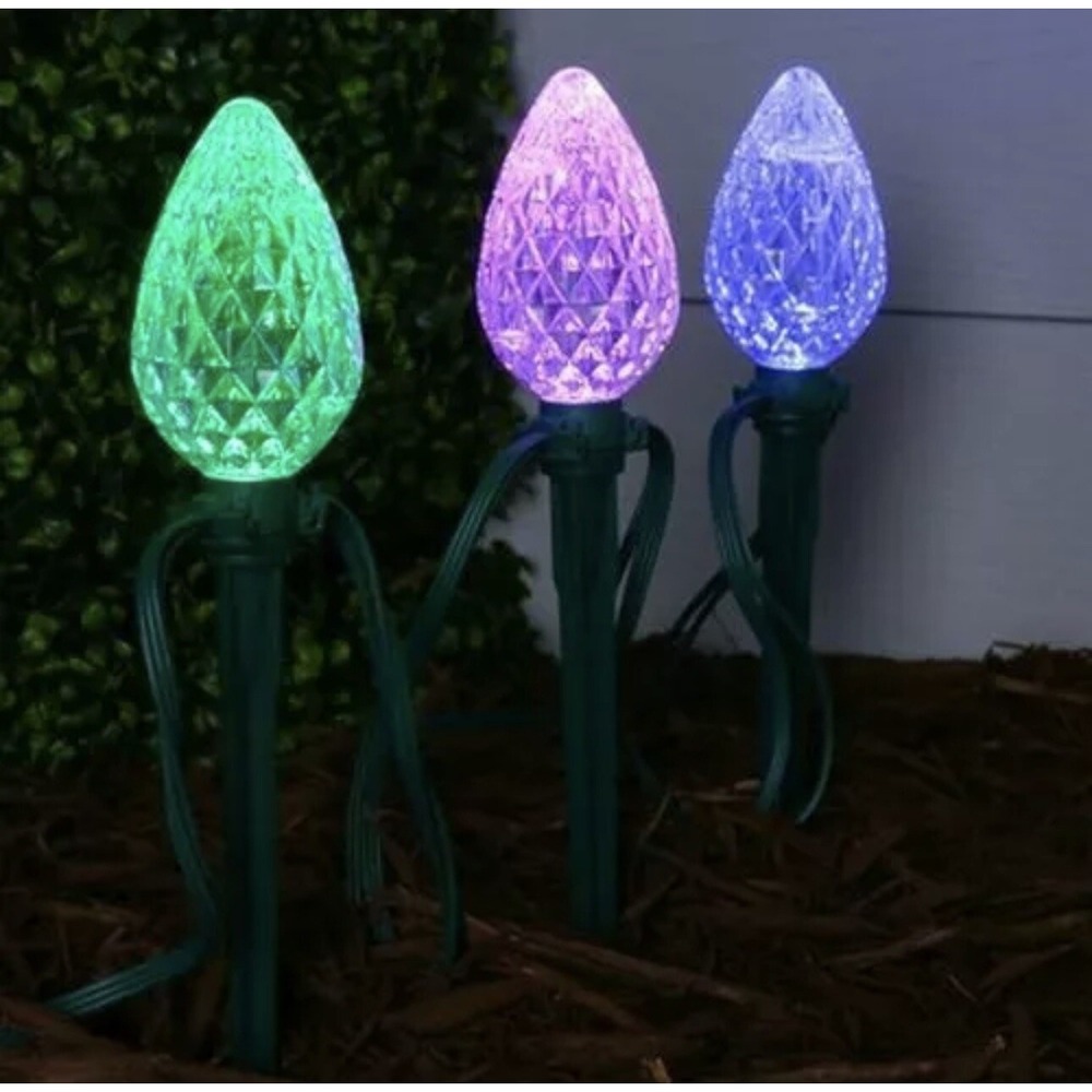 GE Color Effects‎ 8-Marker Color Changing Christmas Light Bulb Pathway Markers - Picture 4 of 7